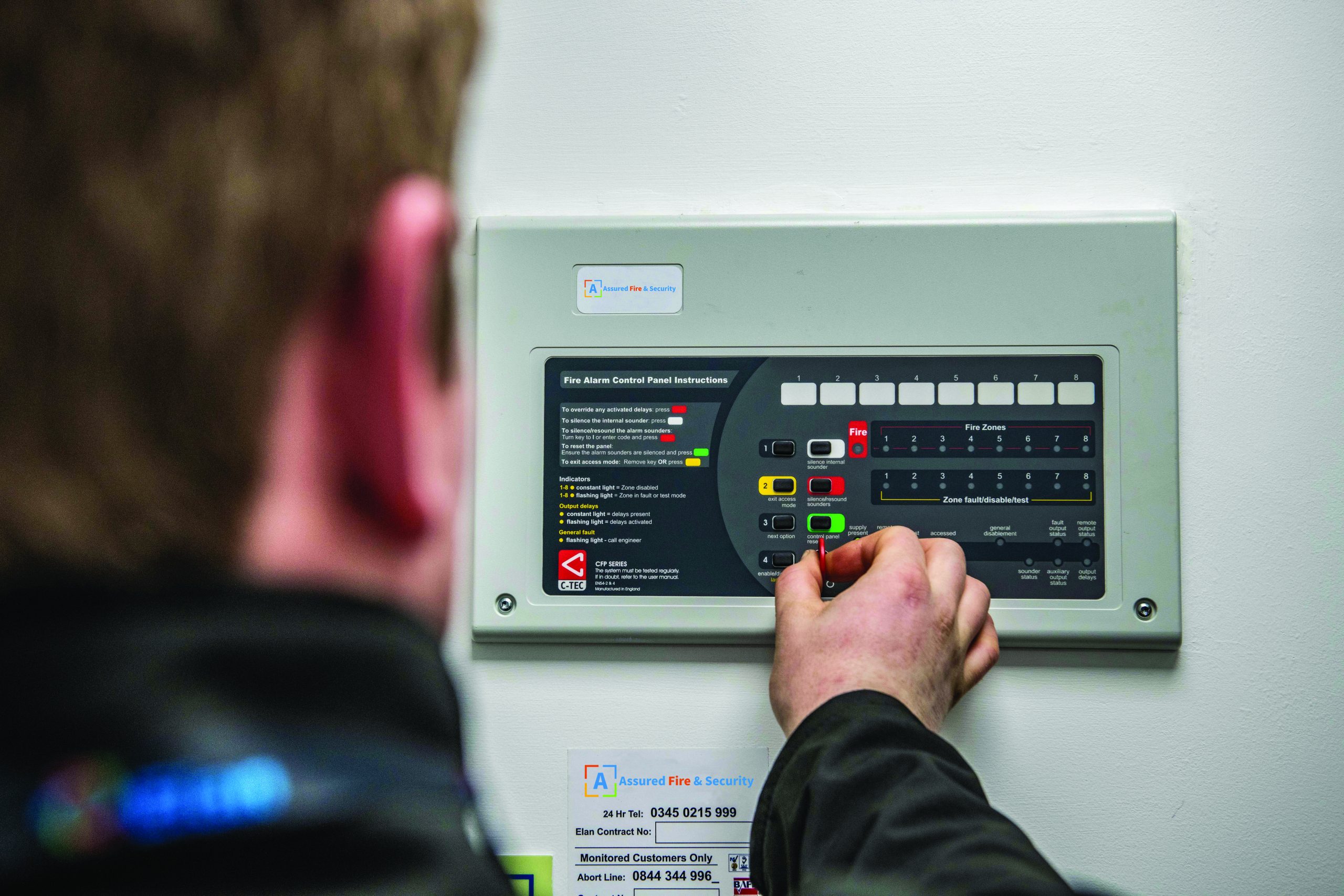 Fire alarm system installation in Essex.